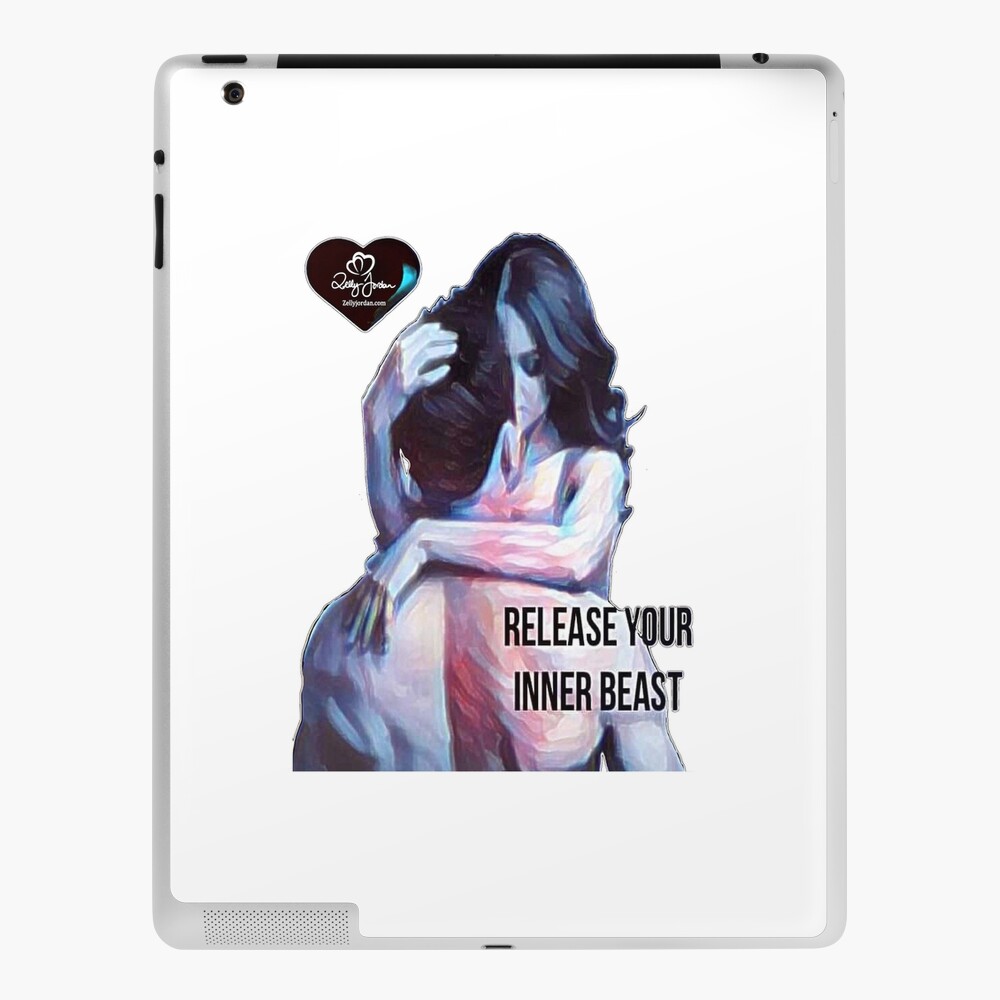 An artistic illustration of a couple embracing with the text 'RELEASE YOUR INNER BEAST' prominently displayed.